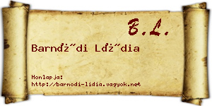 Barnódi Lídia névjegykártya
